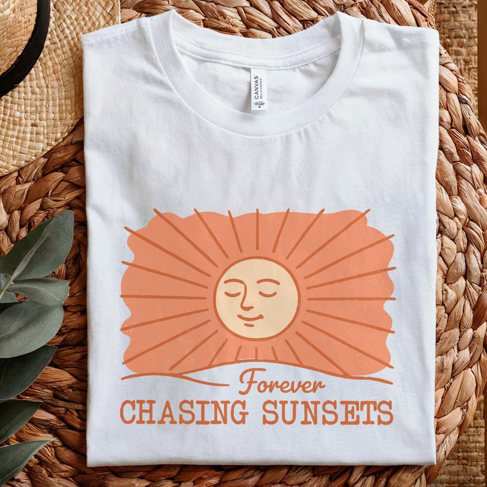 Chasing Sunset PNG, Sublimation Designs - 300 DPI Design for T-Shirt