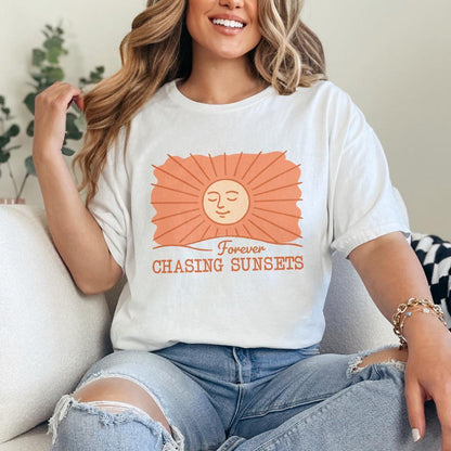 Chasing Sunset PNG, Sublimation Designs - 300 DPI Design for T-Shirt