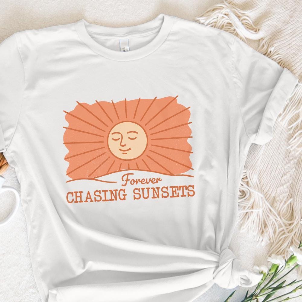 Chasing Sunset PNG, Sublimation Designs - 300 DPI Design for T-Shirt