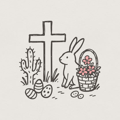 He Is Risen PNG, Matthew 28:6 Easter Design - 300 DPI Design for T-Shirt