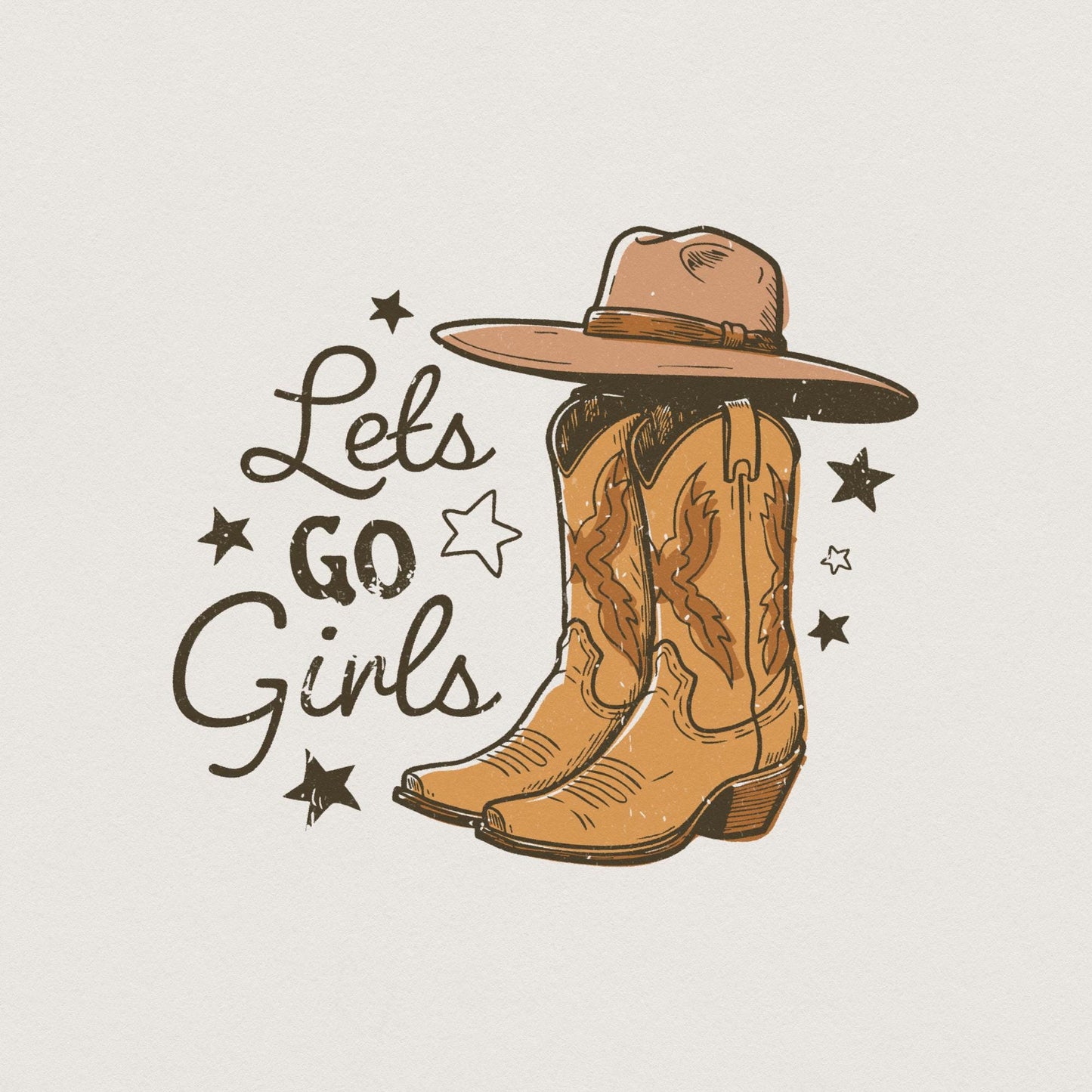 Let's Go Girls PNG, Sublimation Design - 300 DPI Design for T-Shirt