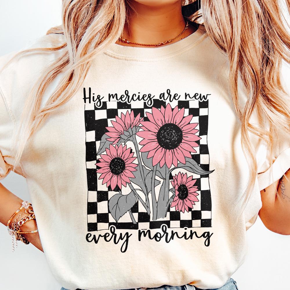 His Mercies Are New Every Morning PNG, Christian PNG - 300 DPI Design for