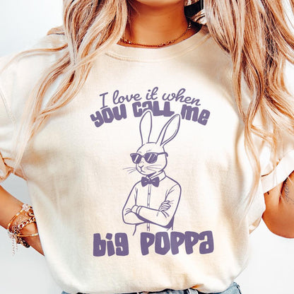 I Love It When You Call Me Big Hoppa PNG, Vintage Bunny Easter png - 300