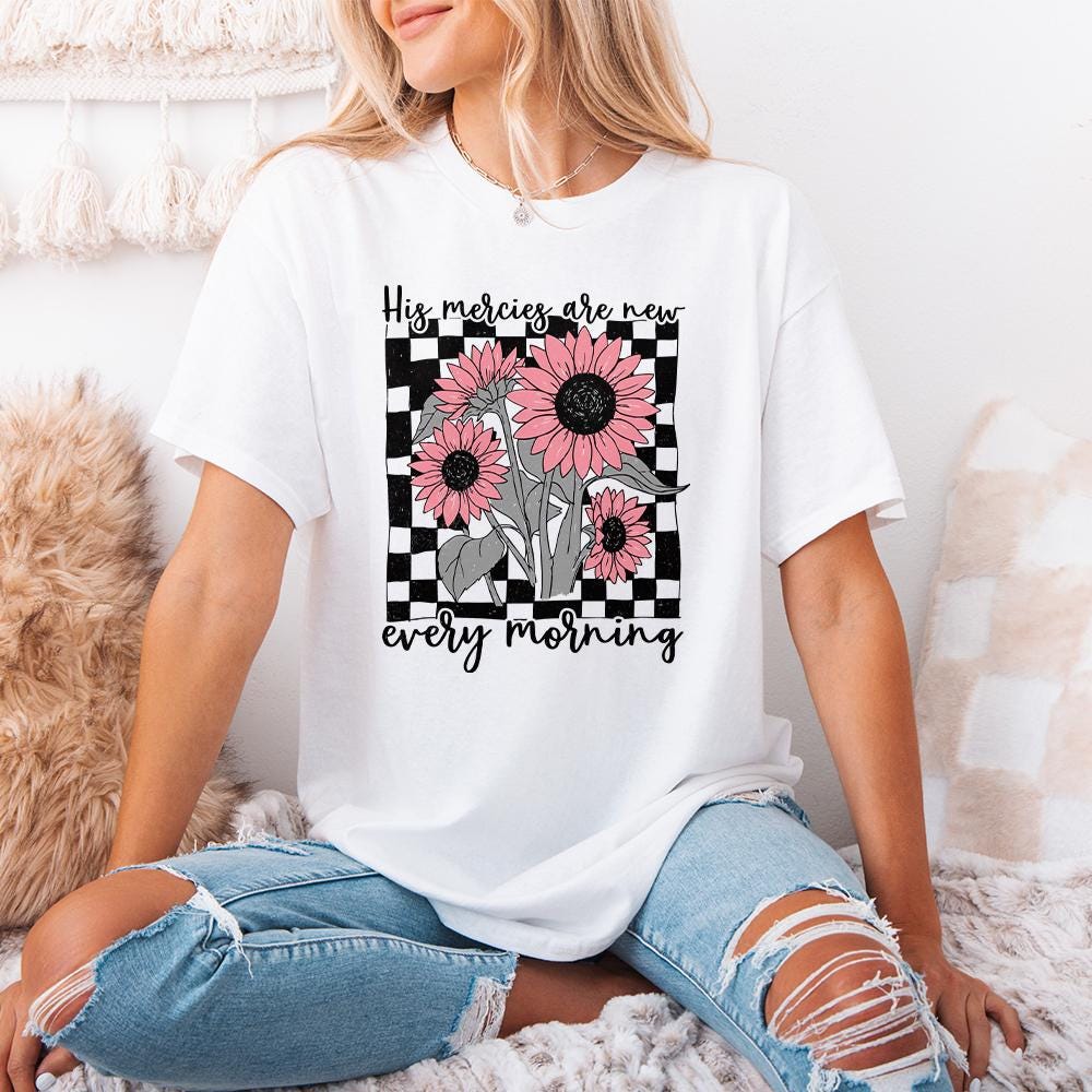 His Mercies Are New Every Morning PNG, Christian PNG - 300 DPI Design for