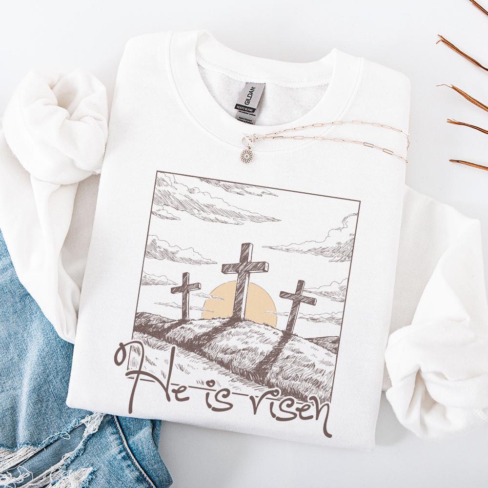 He Is Risen PNG, Sublimation Design - 300 DPI Design for T-Shirt