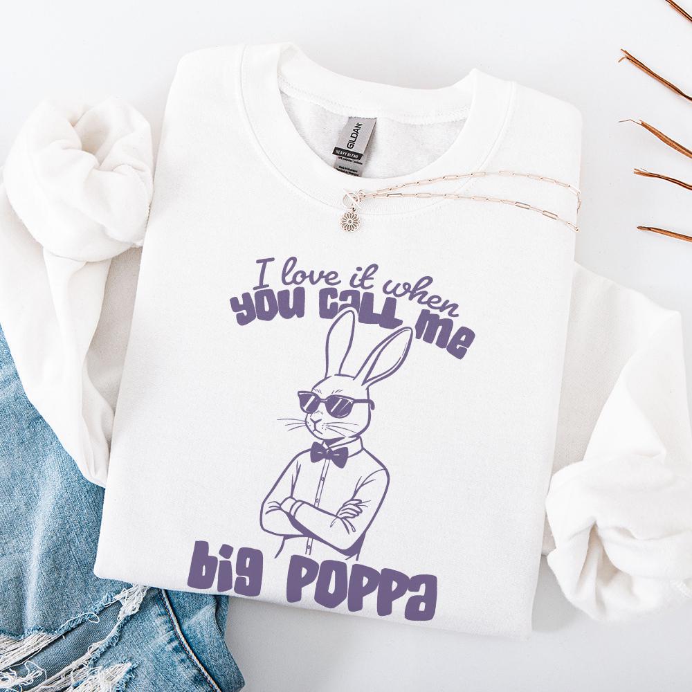 I Love It When You Call Me Big Hoppa PNG, Vintage Bunny Easter png - 300