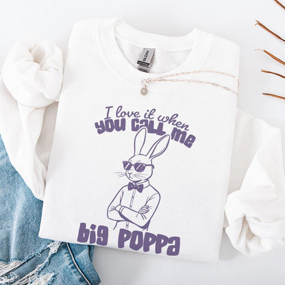 I Love It When You Call Me Big Hoppa PNG, Vintage Bunny Easter png - 300