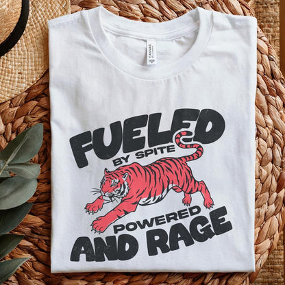 Fueled by Rage PNG, Snarky Vintage Tiger Design - 300 DPI Design for