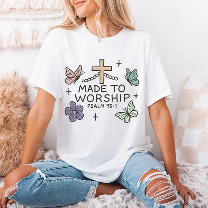Christian PNG Design, Made To Worship - 300 DPI Design for T-Shirt