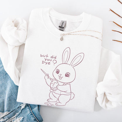 Did You Dye PNG, Vintage Easter Bunny PNG Sublimation Design - 300 DPI