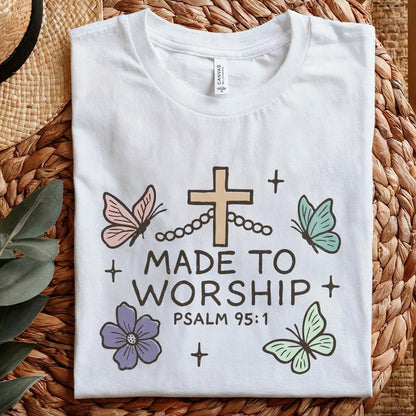Christian PNG Design, Made To Worship - 300 DPI Design for T-Shirt