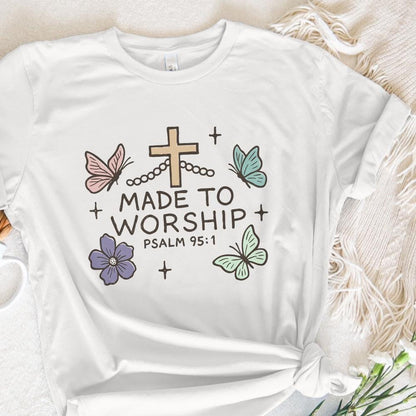 Christian PNG Design, Made To Worship - 300 DPI Design for T-Shirt