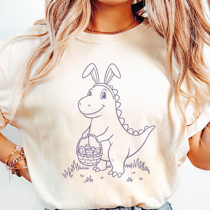 Easter Png, Dinosaur Easter - 300 DPI Design for T-Shirt