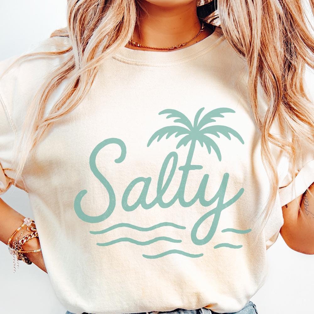 Salty Summer png, Summer Vibes PNG - 300 DPI Design for T-Shirt