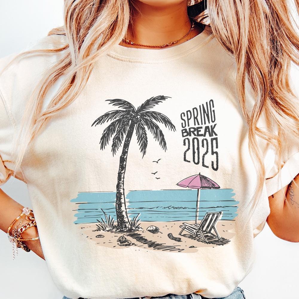 Spring Break 2025 png, Spring Break PNG - 300 DPI Design for T-Shirt