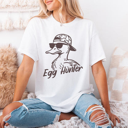 Egg Hunter PNG, Duck Backwards Hat - 300 DPI Design for T-Shirt