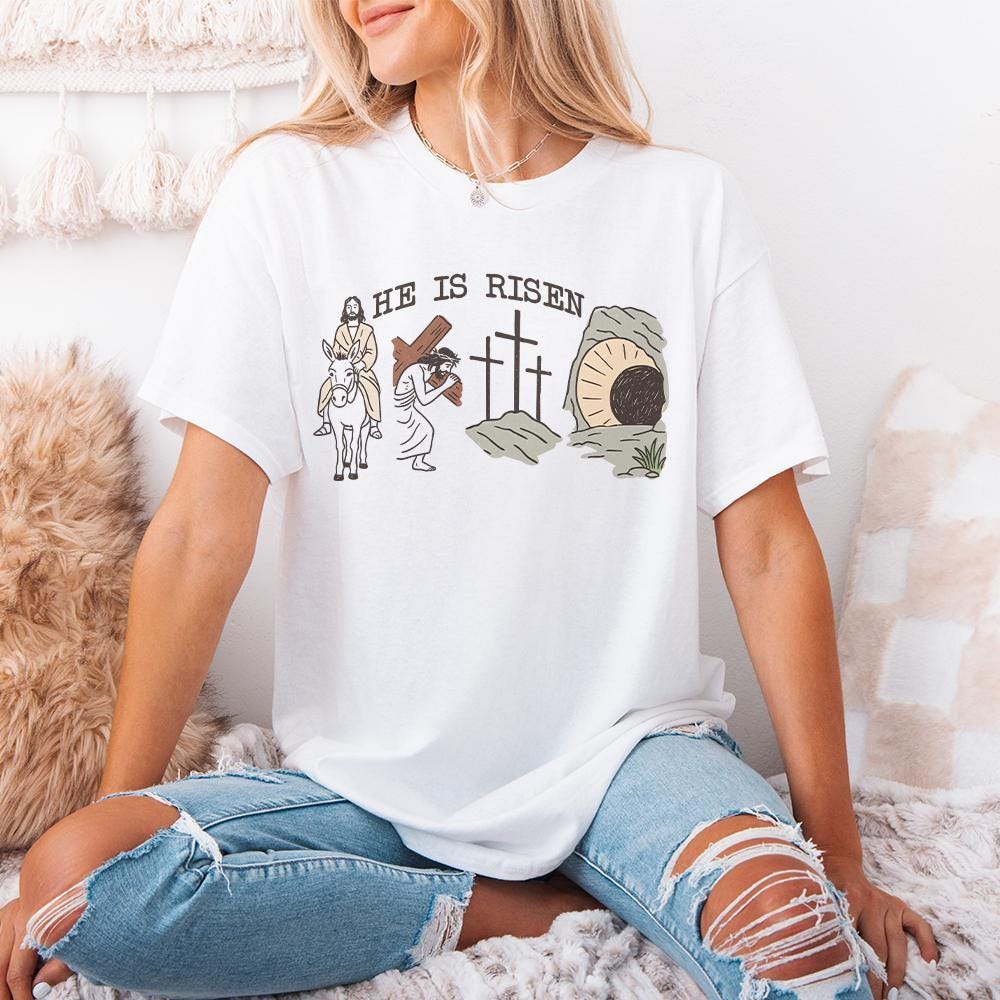He Is Risen PNG, Sublimation Design - 300 DPI Design for T-Shirt
