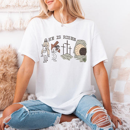 He Is Risen PNG, Sublimation Design - 300 DPI Design for T-Shirt