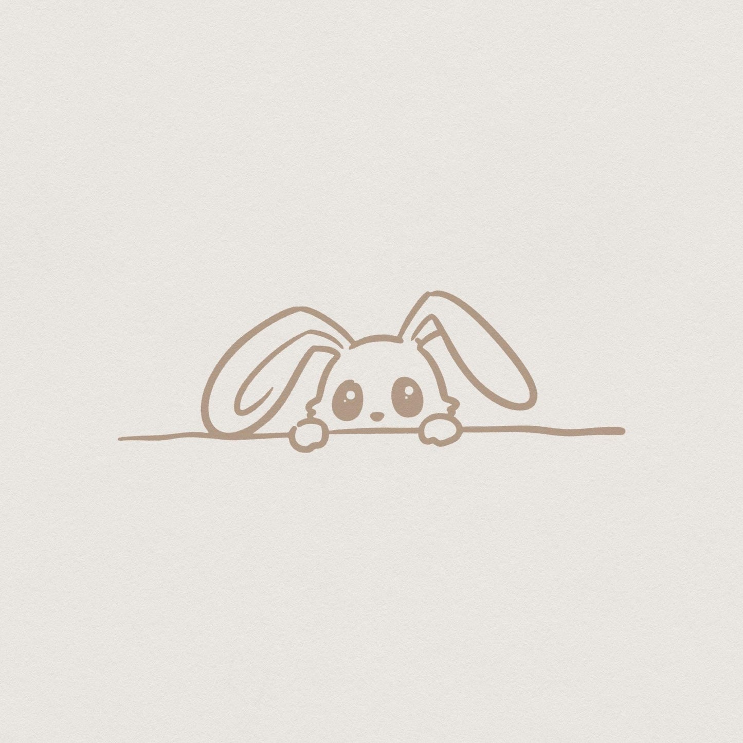 Peeking Cute Rabbit png, PNG Digital Download - 300 DPI Design for T-Shirt
