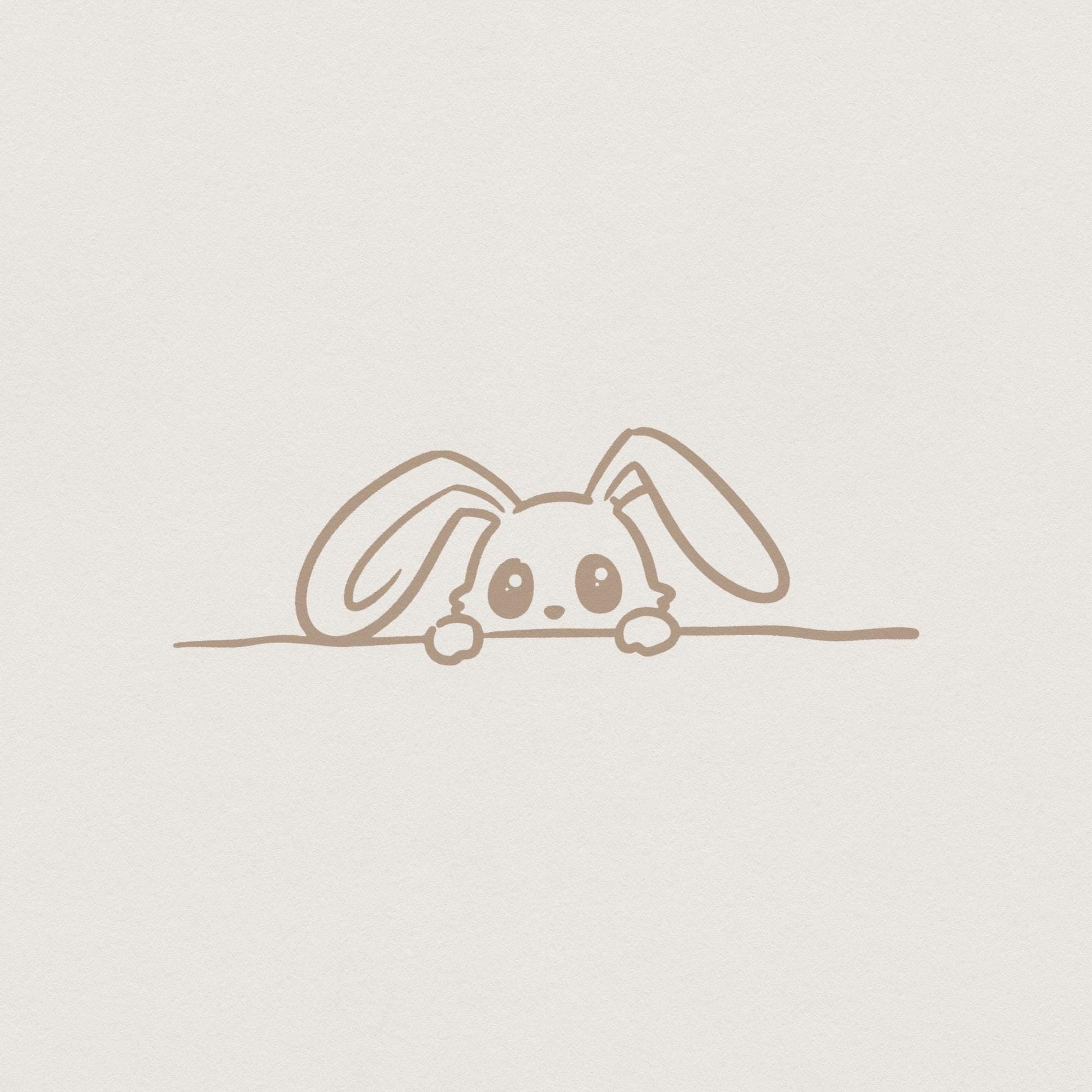 Peeking Cute Rabbit png, PNG Digital Download - 300 DPI Design for T-Shirt