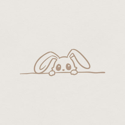 Peeking Cute Rabbit png, PNG Digital Download - 300 DPI Design for T-Shirt