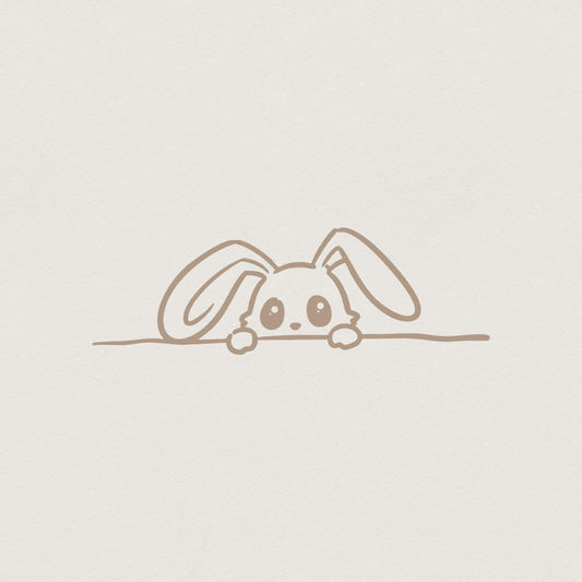 Peeking Cute Rabbit png, PNG Digital Download - 300 DPI Design for T-Shirt