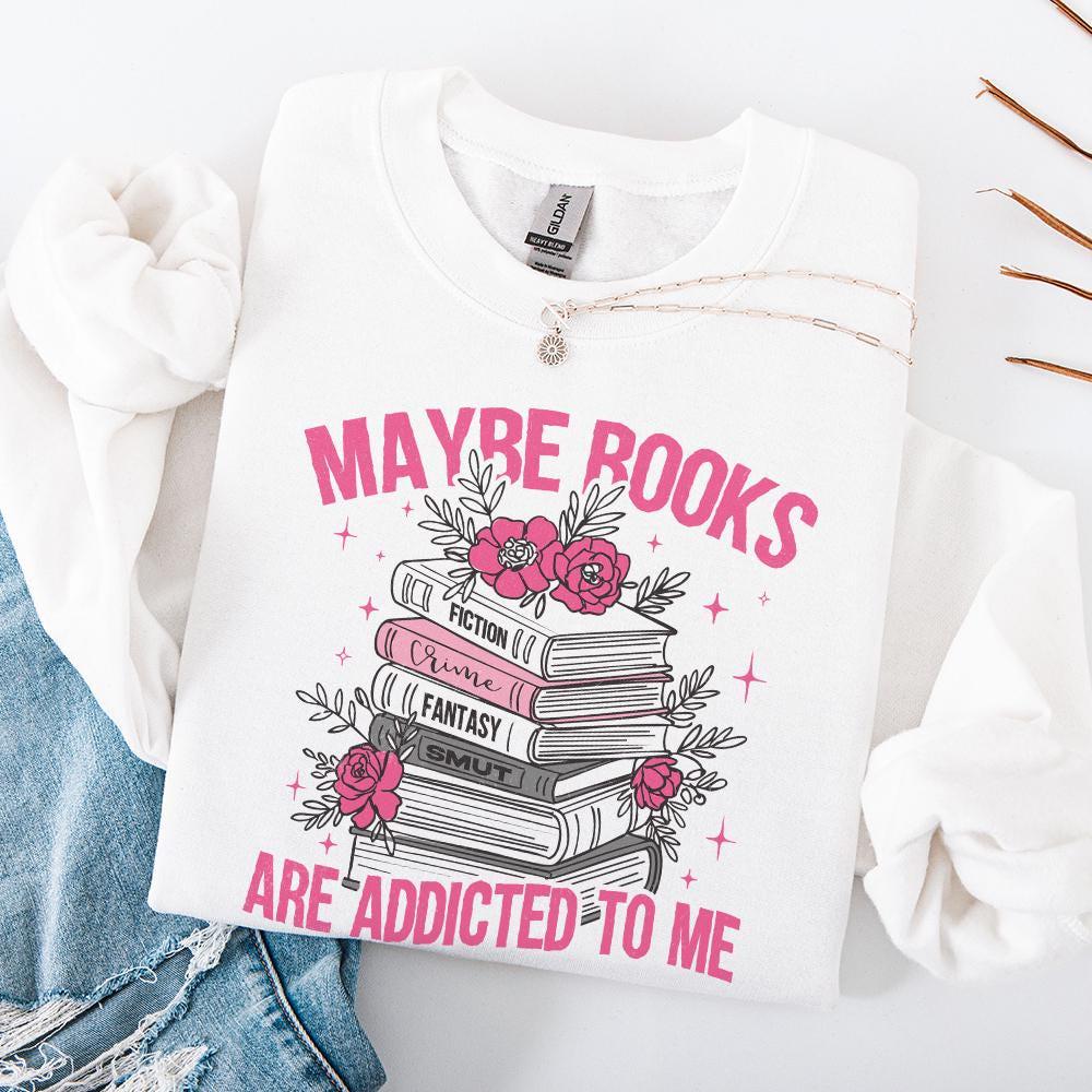 Books Are Addicted To Me PNG, Book Lover png - 300 DPI Design for T-Shirt