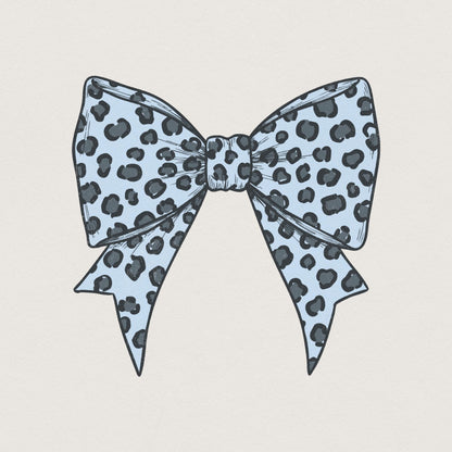 Leopard Print Bow PNG, Cheetah Pattern Hair Clipart - 300 DPI Design for