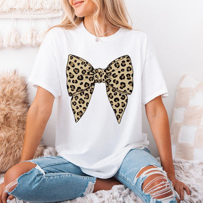Coquette Bow Png, Leopard Girly Bow Design - 300 DPI Design for T-Shirt