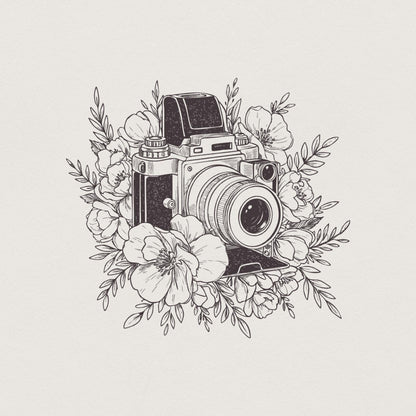 Vintage Retro Camera Png, Boho Sublimation - 300 DPI Design for T-Shirt
