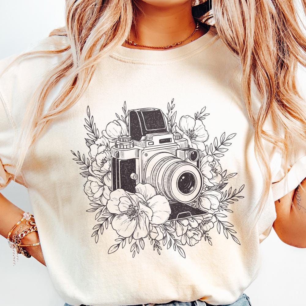Vintage Retro Camera Png, Boho Sublimation - 300 DPI Design for T-Shirt