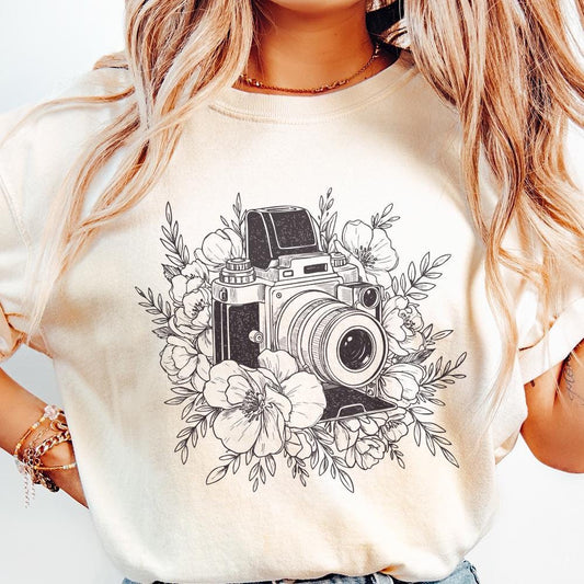 Vintage Retro Camera Png, Boho Sublimation - 300 DPI Design for T-Shirt