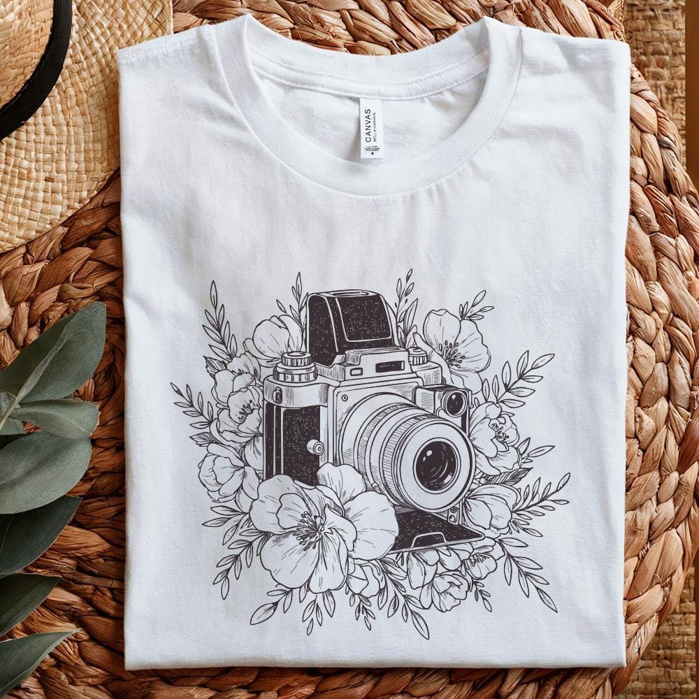 Vintage Retro Camera Png, Boho Sublimation - 300 DPI Design for T-Shirt