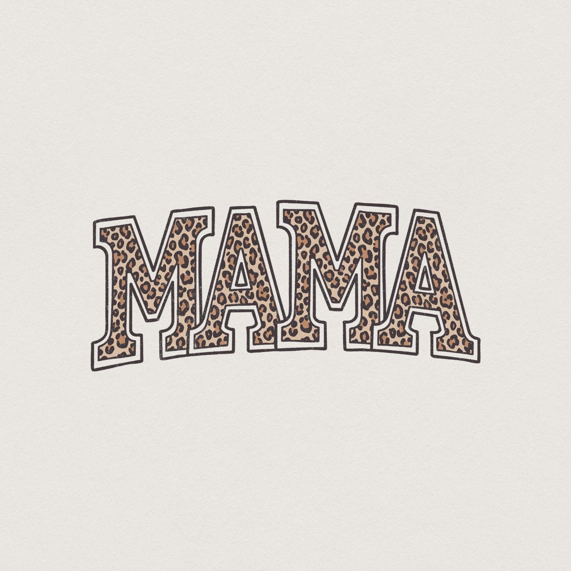 Leopard Mama PNG, Digital Download - 300 DPI Design for T-Shirt