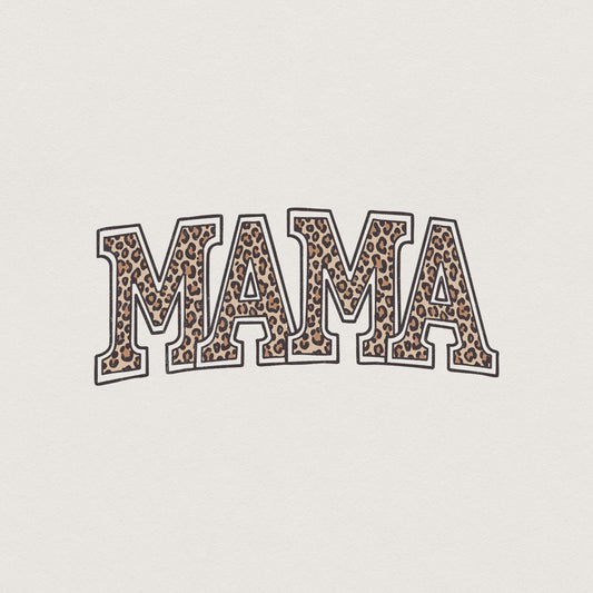Leopard Mama PNG, Digital Download - 300 DPI Design for T-Shirt