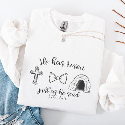 He Has Risen Png, Easter Christian Png - 300 DPI Design for T-Shirt