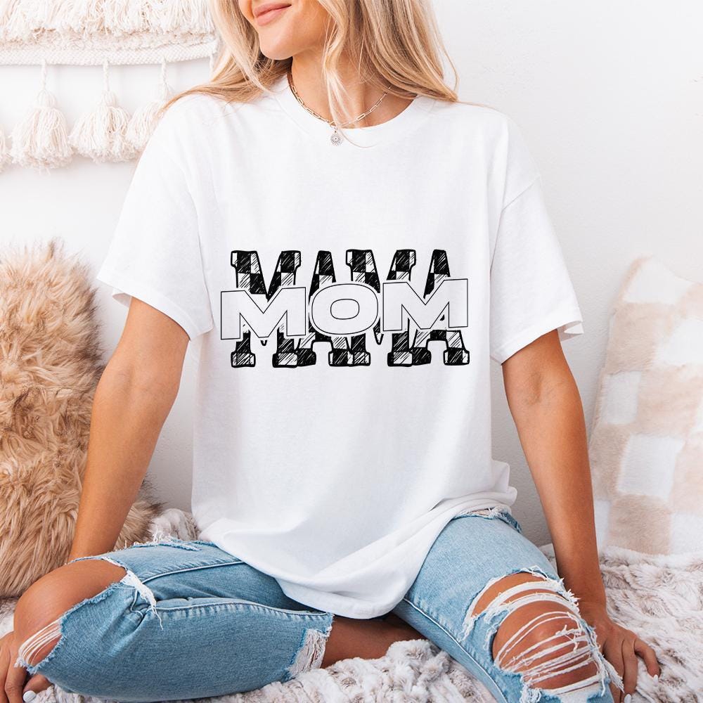 Mama PNG Digital Download, Retro Mama PNG - 300 DPI Design for T-Shirt