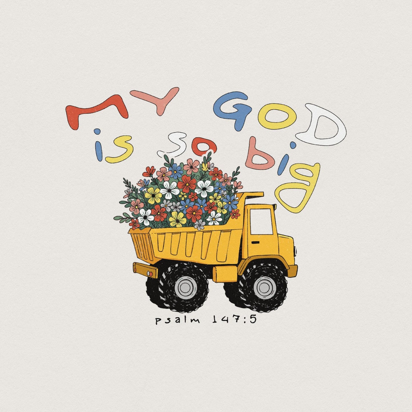My God Is So Big Kids Png, Retro Kids Png - 300 DPI Design for T-Shirt