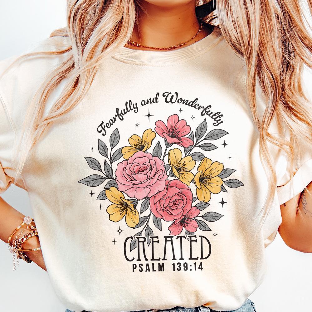 Fearfully and Wonderfully Png, Christian Png - 300 DPI Design for T-Shirt