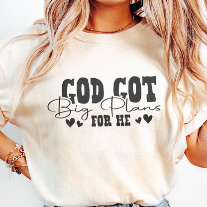 God's Got Big Plans PNG, Christian Kid png - 300 DPI Design for T-Shirt