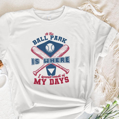 At The Ballpark Is Where I Spend Most Days PNG, Retro Baseball Mom - 300