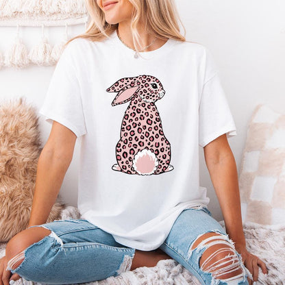 Pink Leopard Print Rabbit PNG, Cute Animal Clipart - 300 DPI Design for