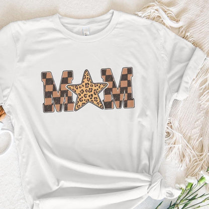 Retro Mama Leopard Print, Mama Checkered Png - 300 DPI Design for T-Shirt