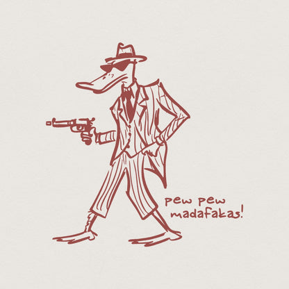 Pew Pew MADAFAKAS PNG, Funny Duck Png - 300 DPI Design for T-Shirt