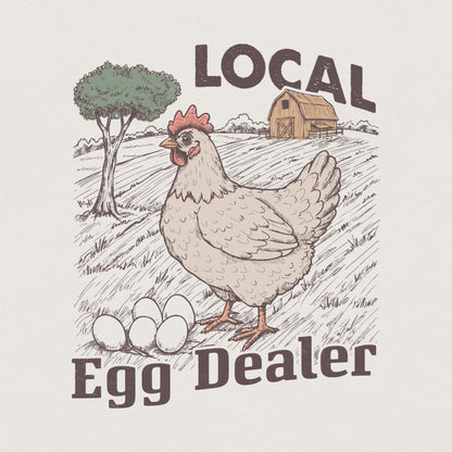 Funny Local Egg Dealer PNG, Retro Chicken Lover Design - 300 DPI Design