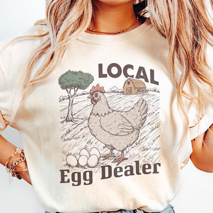 Funny Local Egg Dealer PNG, Retro Chicken Lover Design - 300 DPI Design