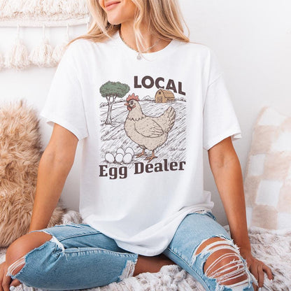 Funny Local Egg Dealer PNG, Retro Chicken Lover Design - 300 DPI Design