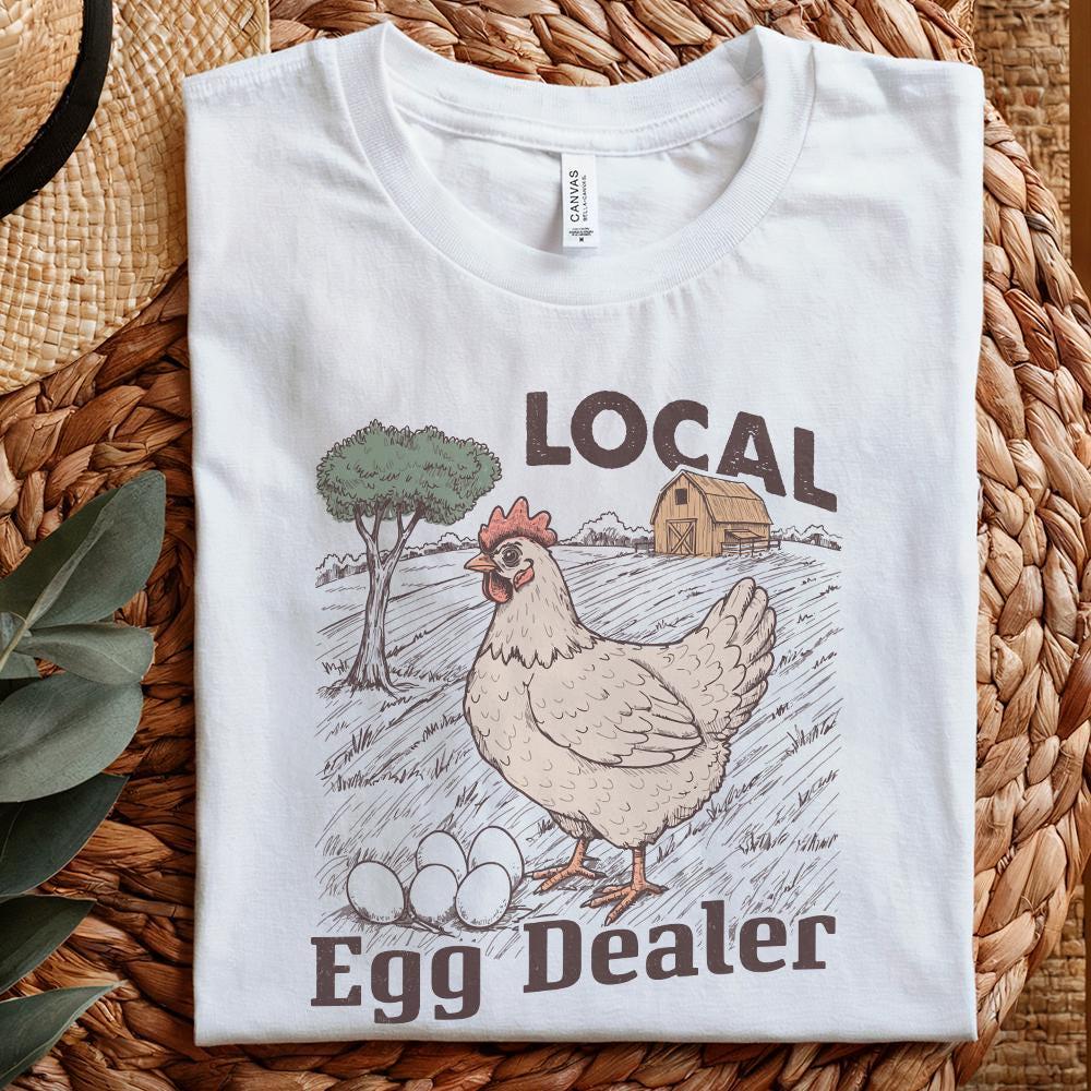 Funny Local Egg Dealer PNG, Retro Chicken Lover Design - 300 DPI Design