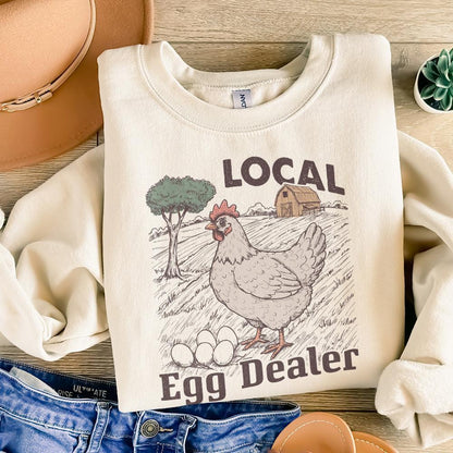 Funny Local Egg Dealer PNG, Retro Chicken Lover Design - 300 DPI Design