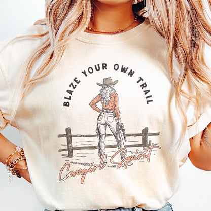 Blaze your own Trail Png, Retro Cowgirl Style Png - 300 DPI Design for